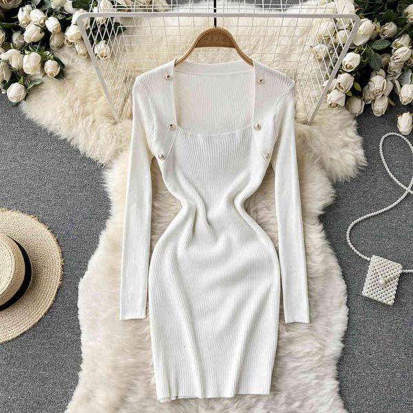 casual dresses xiaoxiangfeng knitted bottomed dress korean style temperament versatile square neck slim fit small short hip wrap skirt 71ur, Black;gray
casual dresses xiaoxiangfeng knitted bottomed dress korean style temperament versatile square neck slim fit small short hip wrap skirt 71ur, Black;gray