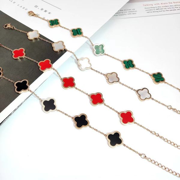 good lucky colorful four leaf clover charm stainless steel bracelet beautiful women engagement jewelry, Golden;silver
good lucky colorful four leaf clover charm stainless steel bracelet beautiful women engagement jewelry, Golden;silver
