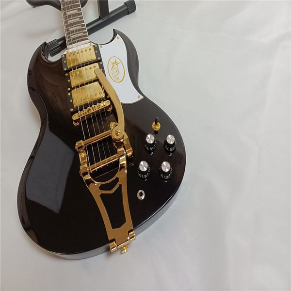 2021factory custom 6 string double head electric guitar blacker sg guitar.big golden joystick100% original pictures
2021factory custom 6 string double head electric guitar blacker sg guitar.big golden joystick100% original pictures
