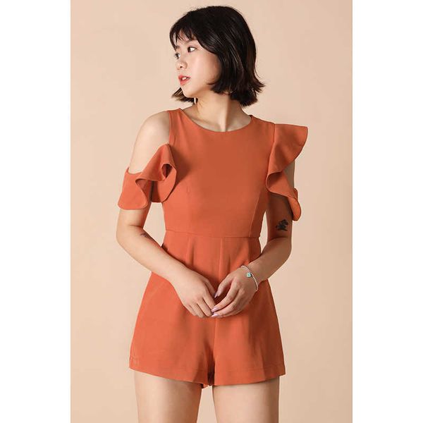 summer ladies off shoulder jumpsuits rompers casual solid ruffle short sleeve overalls playsuit black red orange white color 210608, Black;white
summer ladies off shoulder jumpsuits rompers casual solid ruffle short sleeve overalls playsuit black red orange white color 210608, Black;white