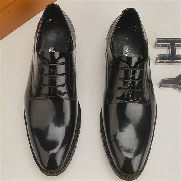 men formal wedding dress shoes gentlemen slip on business flats brand genuine leather outdoor casual loafers size 6.5-11, Black
men formal wedding dress shoes gentlemen slip on business flats brand genuine leather outdoor casual loafers size 6.5-11, Black