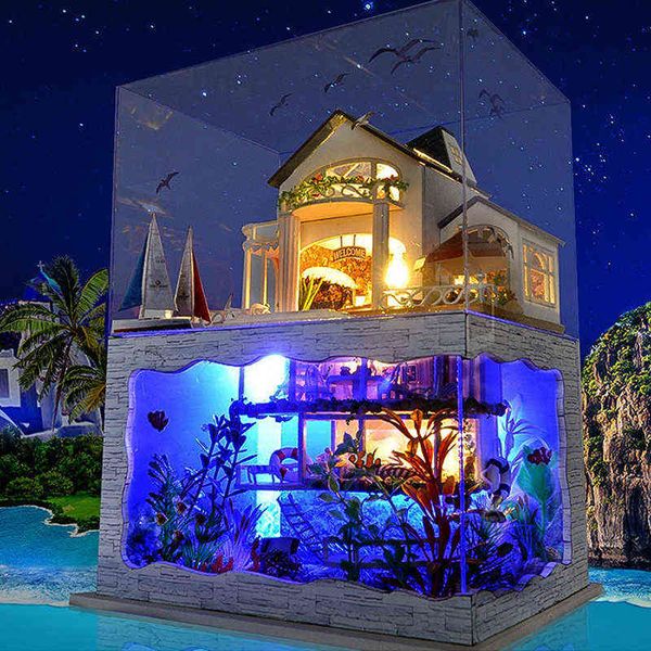 diy miniature dollhouse kit big house sea villa wooden doll house with furniture roombox building kids toys birthday gifts casa aa220325
diy miniature dollhouse kit big house sea villa wooden doll house with furniture roombox building kids toys birthday gifts casa aa220325