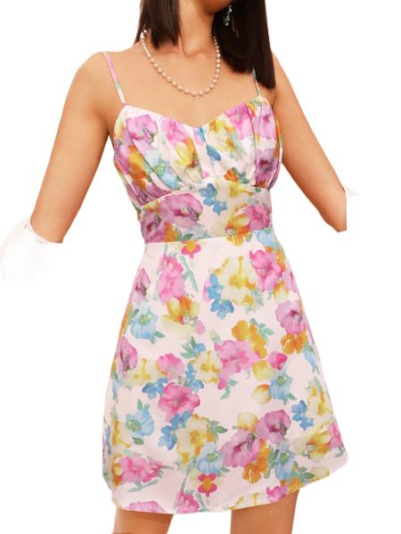 floral print ruched bust backless mini sundress g0ha#, Black;gray
floral print ruched bust backless mini sundress g0ha#, Black;gray