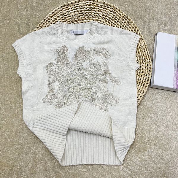 women's t-shirt designer wool knitted vest women's 2022 early spring embroidered sweater classic round neck five pointed star slee, White
women's t-shirt designer wool knitted vest women's 2022 early spring embroidered sweater classic round neck five pointed star slee, White