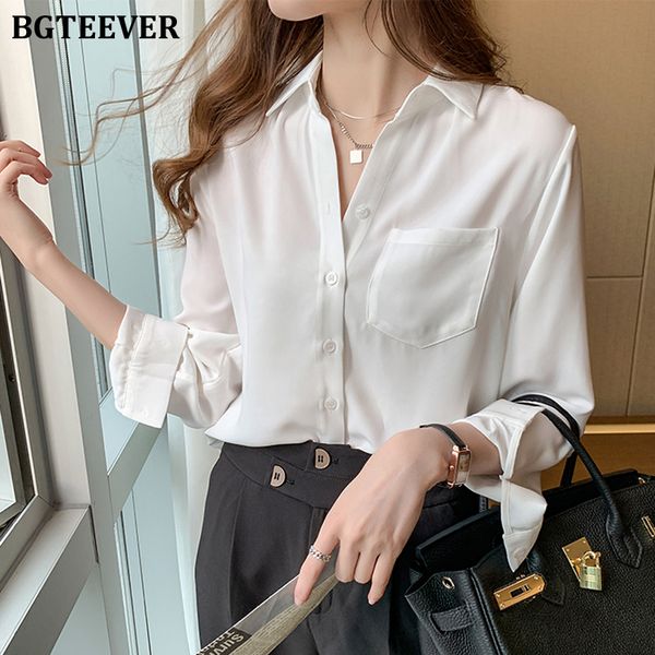 spring summer loose pocket women white shirts long sleeve single-breasted female solid blouses elegant ladies
spring summer loose pocket women white shirts long sleeve single-breasted female solid blouses elegant ladies