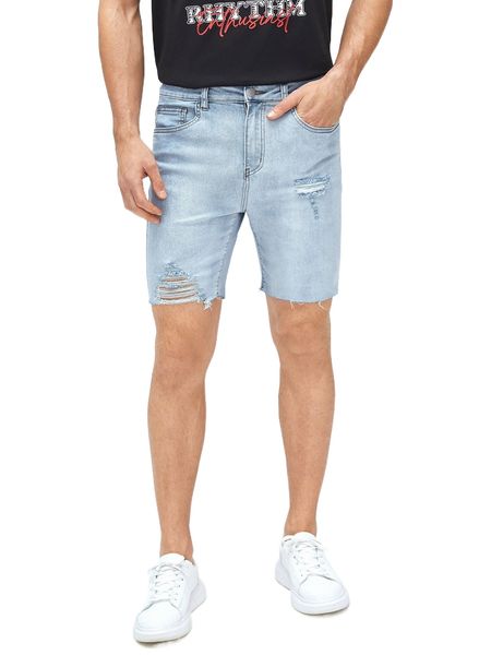 men raw hem light washed denim shorts o6jp#, White;black
