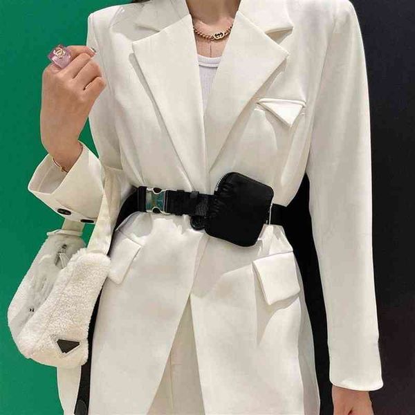 womens suits blazers business casual jackets with fanny pack sashes pure color metal triangle pattern lady coats225l, White;black
womens suits blazers business casual jackets with fanny pack sashes pure color metal triangle pattern lady coats225l, White;black