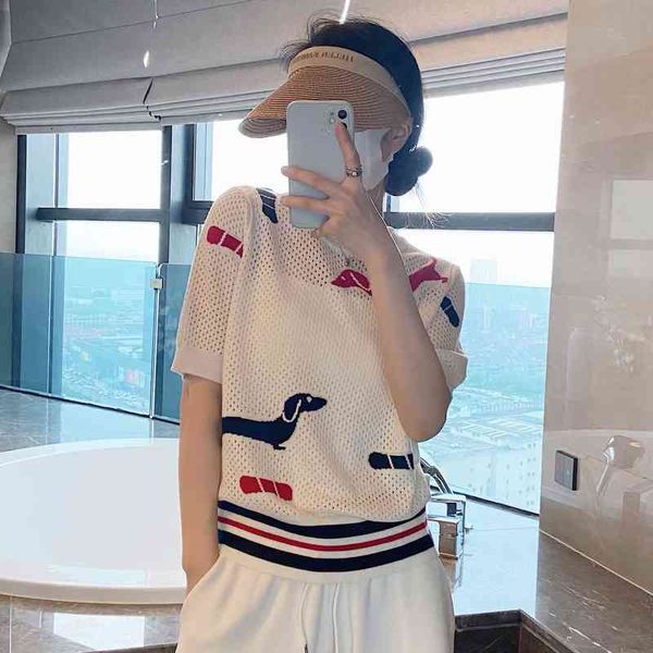 tb short sleeve tee female spring and summer college style round neck t-shirt hollow out dog jacquard wool t-shirt stripe contrast classic d, White
tb short sleeve tee female spring and summer college style round neck t-shirt hollow out dog jacquard wool t-shirt stripe contrast classic d, White