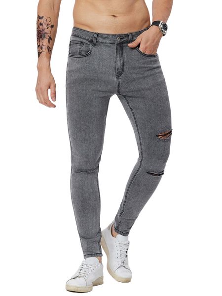 men ripped skinny jeans n8yu#, Blue