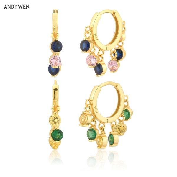 andywen 925 sterling silver gold colorful zircon charm fashion piercing pendiente crystal cz fine jewelry for women gift 210323, Golden;silver
andywen 925 sterling silver gold colorful zircon charm fashion piercing pendiente crystal cz fine jewelry for women gift 210323, Golden;silver