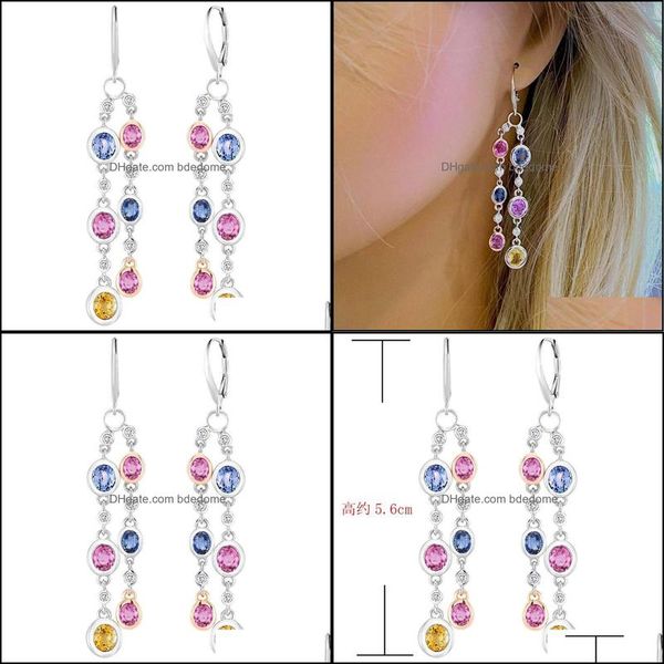 dangle chandelier earrings jewelry foydjew colored gemtourmaline long earring european american fashion dhmao, Silver
dangle chandelier earrings jewelry foydjew colored gemtourmaline long earring european american fashion dhmao, Silver