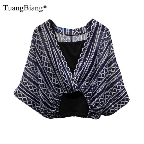women two piece set plus size chiffon shirts summer half sleeve loose v-neck floral stripes blouses sweet ladies short 210226, Black;gray
women two piece set plus size chiffon shirts summer half sleeve loose v-neck floral stripes blouses sweet ladies short 210226, Black;gray