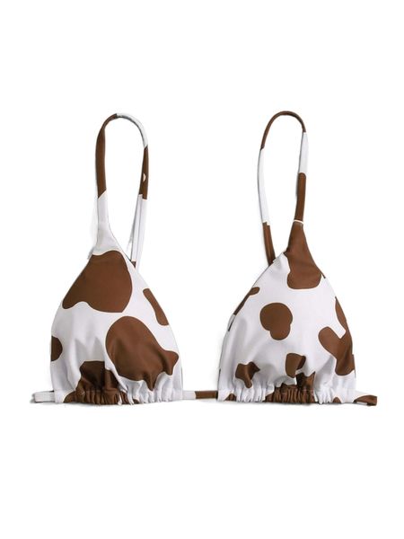 cow pattern triangle bikini y2ii#, White;black
cow pattern triangle bikini y2ii#, White;black