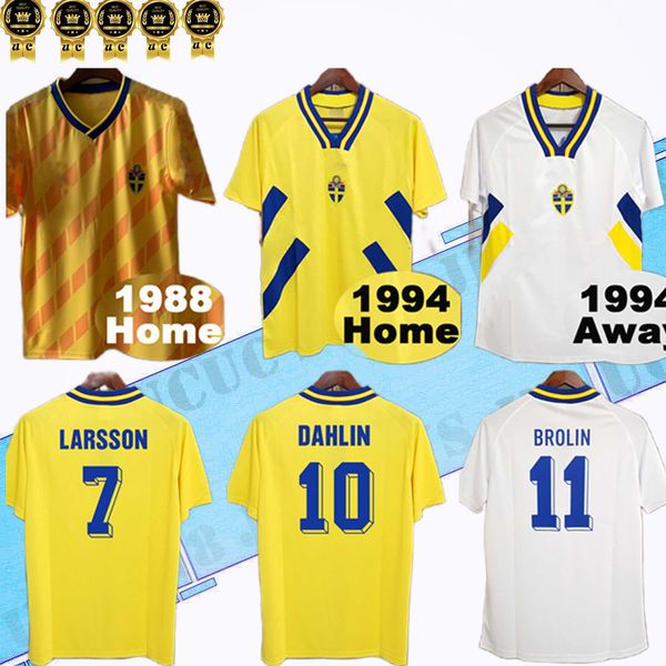 1994 1988 swedens retro soccer jersey 94 dahlin brolin schwarz mild limpar andersson larsson ingesson classic football shirts calcio ibrahim, Black;yellow
1994 1988 swedens retro soccer jersey 94 dahlin brolin schwarz mild limpar andersson larsson ingesson classic football shirts calcio ibrahim, Black;yellow