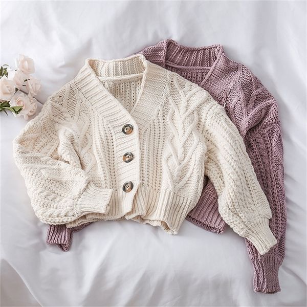 autumn and winter short thick needle linen twist cardigans women loose lantern sleeve sweater lazy wind knitted cardigan coat 201224, White;black
autumn and winter short thick needle linen twist cardigans women loose lantern sleeve sweater lazy wind knitted cardigan coat 201224, White;black