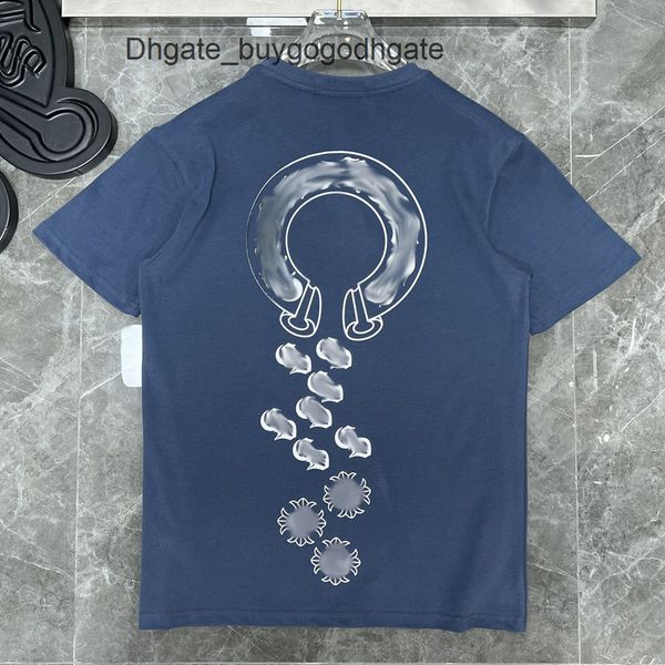 loose luxury mens t shirts ch brand fashion men tees horseshoe cross designer tshirts summer women shirt classic man hip hop sweater sanskr, White;black