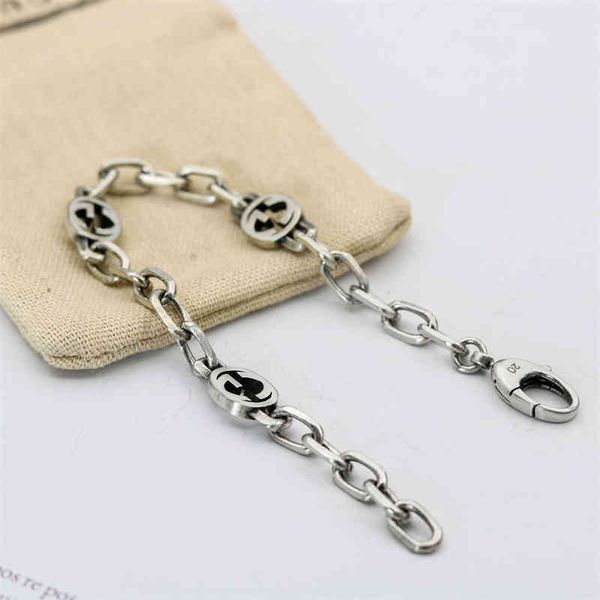 2023 designer new jewelry thai silver old selling double cuba chain interlocking fashion men and women lovers bracelet, Black
2023 designer new jewelry thai silver old selling double cuba chain interlocking fashion men and women lovers bracelet, Black