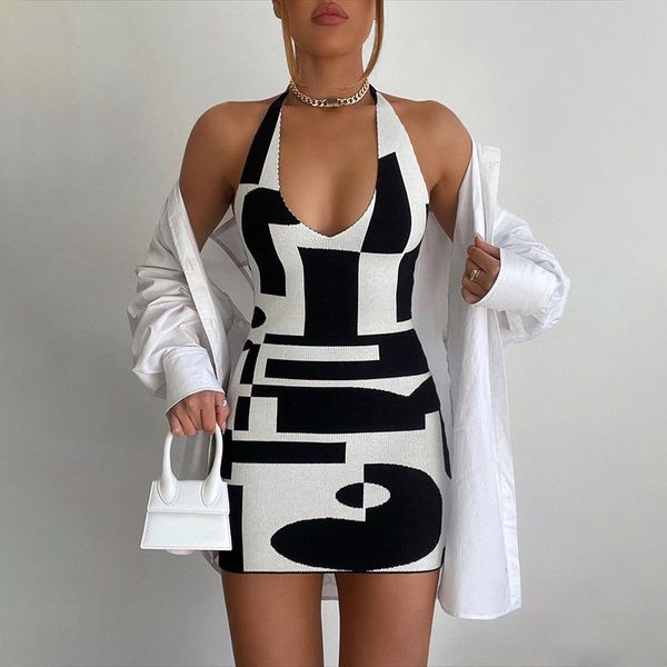 geometric print short summer dresses woman 2022 backless halter bodycon dress beach party mini dress green club outfits, Black;gray
geometric print short summer dresses woman 2022 backless halter bodycon dress beach party mini dress green club outfits, Black;gray