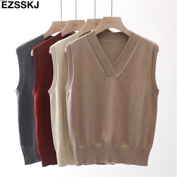 basic casual plus size spring autumn sweater vest women sleeveless loose v-neck sleeveless sweater female jumpers pullover y200722, White;black
basic casual plus size spring autumn sweater vest women sleeveless loose v-neck sleeveless sweater female jumpers pullover y200722, White;black
