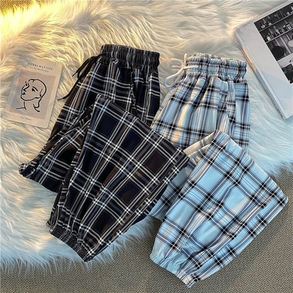 women's pants capris pants women bunch of feet fashion loose black plaid s 220823, Black;white
women's pants capris pants women bunch of feet fashion loose black plaid s 220823, Black;white