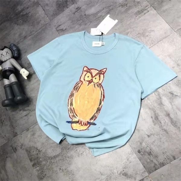 2022 men's and women's clothing new summer owl embroidery loose spring cotton casual round neck trendy t-shirt with short sleeve b, White
2022 men's and women's clothing new summer owl embroidery loose spring cotton casual round neck trendy t-shirt with short sleeve b, White