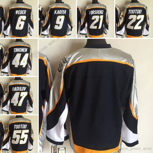 1998-2008 movie retro ccm hockey jersey stitched 6sheaweber 9paulkariya 21filipforsberg 22jordintootoo 44kimmotimonen 47alexanderradulov vin, Black
1998-2008 movie retro ccm hockey jersey stitched 6sheaweber 9paulkariya 21filipforsberg 22jordintootoo 44kimmotimonen 47alexanderradulov vin, Black