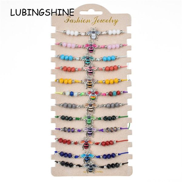bohemian 12pcs/sets braided bracelet for women child crystal bead enamel bee charms adjustable rope chain yoga anklet jewelry266p, Golden;silver
bohemian 12pcs/sets braided bracelet for women child crystal bead enamel bee charms adjustable rope chain yoga anklet jewelry266p, Golden;silver