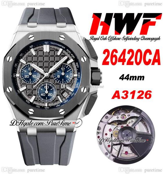 hwf 44mm 2642 a3126 automatic chronograph mens watch steel case ceramics bezel gray blue textured dial silver stick markers black rubber sup, Slivery;brown
hwf 44mm 2642 a3126 automatic chronograph mens watch steel case ceramics bezel gray blue textured dial silver stick markers black rubber sup, Slivery;brown