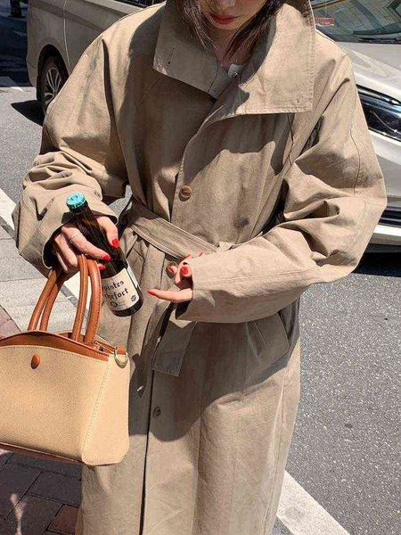 women's trench coats coat women elegant stand collar with belt pick hip solid khaki high street oversize 2021 autumn fashion t220809, Tan;black
women's trench coats coat women elegant stand collar with belt pick hip solid khaki high street oversize 2021 autumn fashion t220809, Tan;black