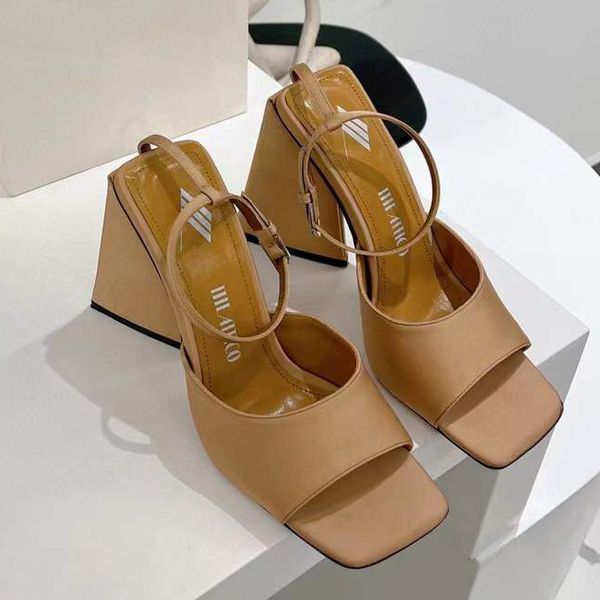 patent the attico calfskin thick heel sandals satin foot ring banquet women's shoes rose red triangle heel square toe sliding slippers, Black
patent the attico calfskin thick heel sandals satin foot ring banquet women's shoes rose red triangle heel square toe sliding slippers, Black