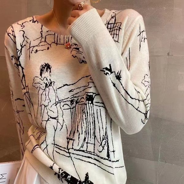 fine imitation wool knitted tshirt womens shortsleeved graffiti digital jacquard pullover ladies sweater 22 summer trendy 220805, White
fine imitation wool knitted tshirt womens shortsleeved graffiti digital jacquard pullover ladies sweater 22 summer trendy 220805, White