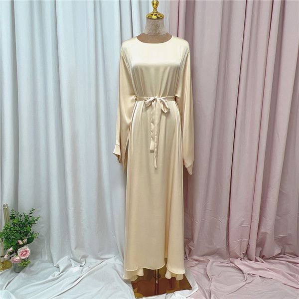 latest silky smooth fabric muslim dress ethnic abaya syari female full length simple satin abayas dress with belt, Red
latest silky smooth fabric muslim dress ethnic abaya syari female full length simple satin abayas dress with belt, Red
