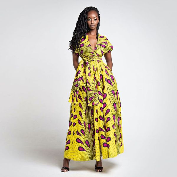 dress feather print straps wear african ethnic women split long skirt aa, Black;gray
dress feather print straps wear african ethnic women split long skirt aa, Black;gray