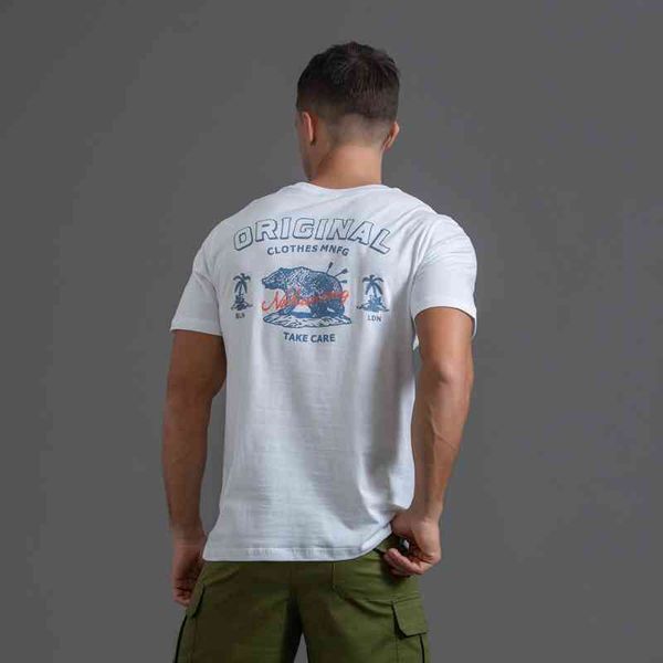 2022 new pure cotton short sleeve t-shirt fashion men's fitness clothes large style men's print, White;black
2022 new pure cotton short sleeve t-shirt fashion men's fitness clothes large style men's print, White;black