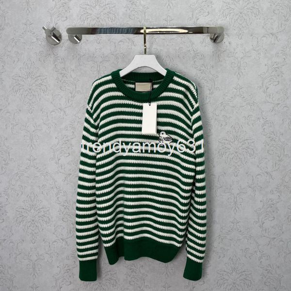 women's sweaters spring zt32177 contrast striped knitted sweater casual animal bird embroidery loose and warm, White;black
women's sweaters spring zt32177 contrast striped knitted sweater casual animal bird embroidery loose and warm, White;black