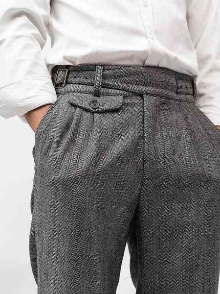 men jeans retro herringbone woolen gurge trousers gurkha straight leg slim cropped casual 22 1222, Black
men jeans retro herringbone woolen gurge trousers gurkha straight leg slim cropped casual 22 1222, Black