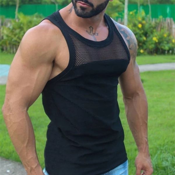 tank men vests summer mesh sleeveless shirt for mens clothing summer casual gym fitness slim fit shirts 220527, White;black
tank men vests summer mesh sleeveless shirt for mens clothing summer casual gym fitness slim fit shirts 220527, White;black