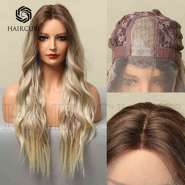 style front lace women's wig medium split light gold long curly hair daily application 220527, Black
style front lace women's wig medium split light gold long curly hair daily application 220527, Black