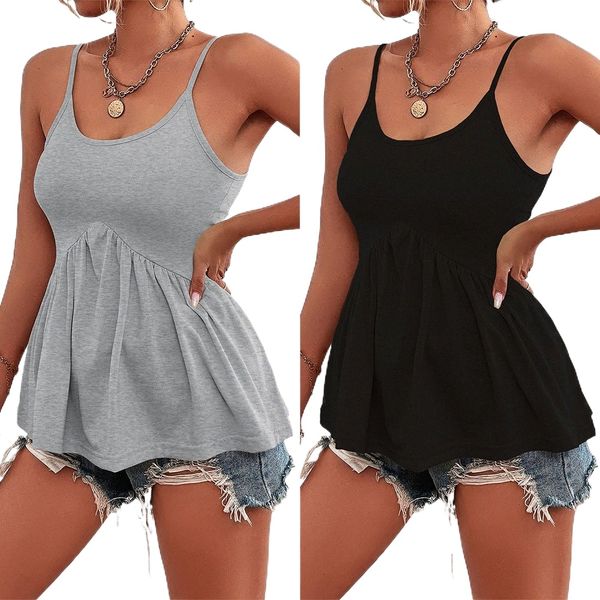 2022 summer new foreign trade european and american women's independent station amazon solid color camisole h2wc#, White
2022 summer new foreign trade european and american women's independent station amazon solid color camisole h2wc#, White