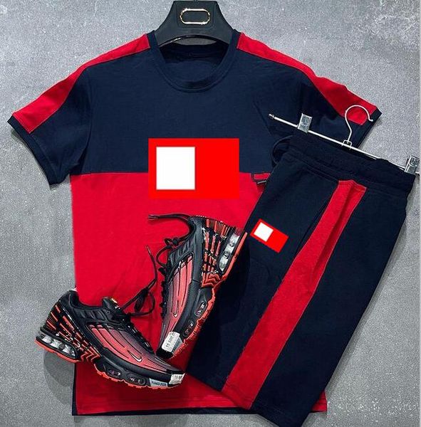 men's tracksuits fashion patchwork logo print t-shirts classic trend shorts sportswear designer round neck short-sleeved 2 piece set me, Gray
men's tracksuits fashion patchwork logo print t-shirts classic trend shorts sportswear designer round neck short-sleeved 2 piece set me, Gray