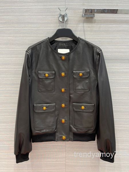 women's leather & faux jacket leather coat handsome locomotive round neck button four pocket straight spring and autumn women's hi, Black
women's leather & faux jacket leather coat handsome locomotive round neck button four pocket straight spring and autumn women's hi, Black