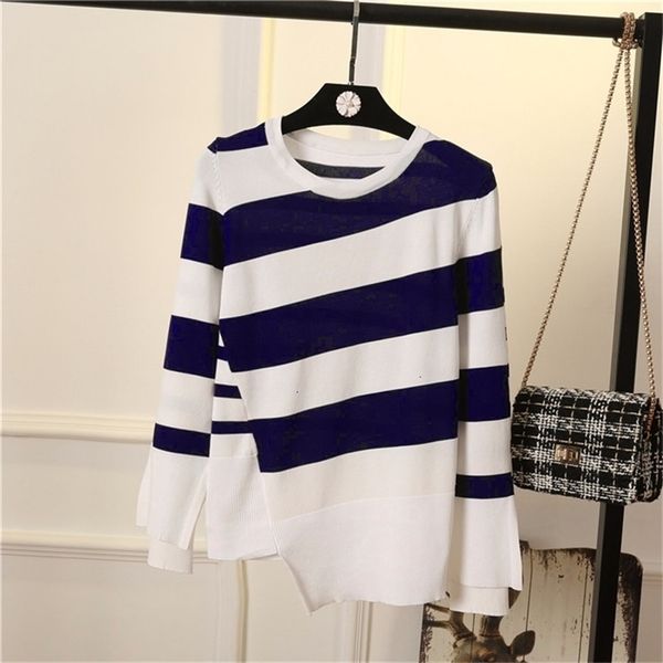 irregular hem split sleeve striped sweater women o-neck pullover knitted sweaters autumn and winter casual all-match 201223, White;black
irregular hem split sleeve striped sweater women o-neck pullover knitted sweaters autumn and winter casual all-match 201223, White;black
