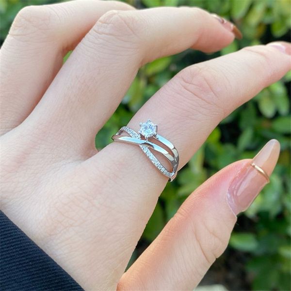 wedding rings 925 sterling silver ring white 5a cubic zirconia intersect prong setting south american womens engagement jewelry for women ri, Slivery;golden
wedding rings 925 sterling silver ring white 5a cubic zirconia intersect prong setting south american womens engagement jewelry for women ri, Slivery;golden