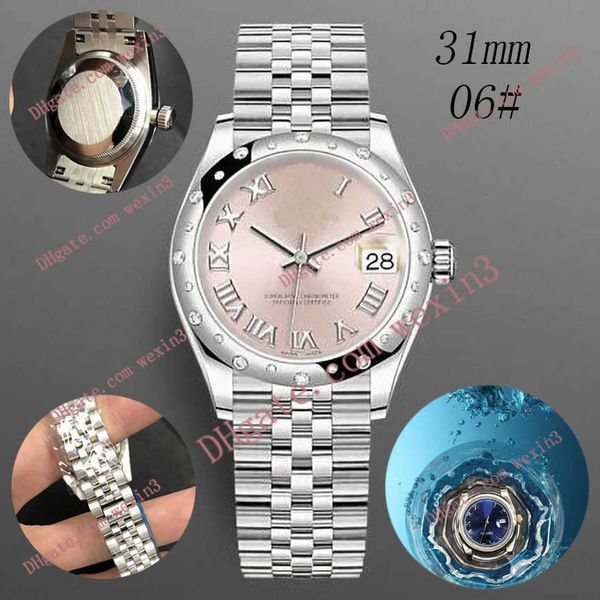 woman diamond luxury watch watches gold 31mm roman numerals yster jubilee band montre de luxe 2813 automatic steel waterproof wristwatches, Slivery;brown
woman diamond luxury watch watches gold 31mm roman numerals yster jubilee band montre de luxe 2813 automatic steel waterproof wristwatches, Slivery;brown