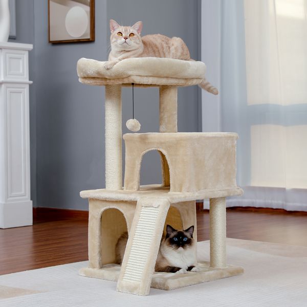 cat furniture luxury 34 inches cat tower with double condos spacious perch fully wrapped scratching sisal posts and replaceable dangling bal
cat furniture luxury 34 inches cat tower with double condos spacious perch fully wrapped scratching sisal posts and replaceable dangling bal