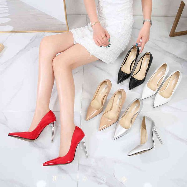 shoes patent leather woman pumps high heels stiletto 12 cm red wedding bridal women 2021 t220730, Black
shoes patent leather woman pumps high heels stiletto 12 cm red wedding bridal women 2021 t220730, Black