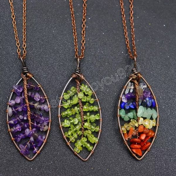 leaf reiki healing stones necklaces 7 chakra crystal tree of life colorful natural gemstone leaves pendulum pendant necklace for women gifts, Silver
leaf reiki healing stones necklaces 7 chakra crystal tree of life colorful natural gemstone leaves pendulum pendant necklace for women gifts, Silver