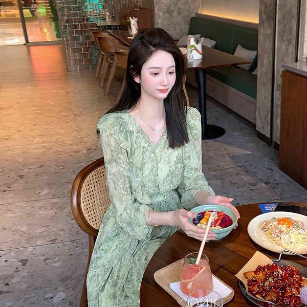 casual dresses 2022 spring fairy dress goddess fan french first love gentle wind green chiffon floral dress summer f2cc, Black;gray
casual dresses 2022 spring fairy dress goddess fan french first love gentle wind green chiffon floral dress summer f2cc, Black;gray