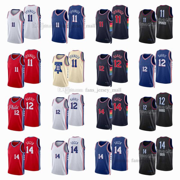 printed city basketball jerseys tobias 12 harris jaden 11 springer danny 14 green jersey color white green blue black, Black;red
printed city basketball jerseys tobias 12 harris jaden 11 springer danny 14 green jersey color white green blue black, Black;red