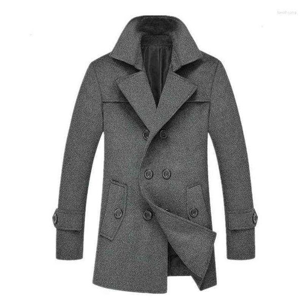 men's wool & blends plus size autumn winter mens woolen coat casual turn-down collar single breasted trench coats for men t220815, Black
men's wool & blends plus size autumn winter mens woolen coat casual turn-down collar single breasted trench coats for men t220815, Black